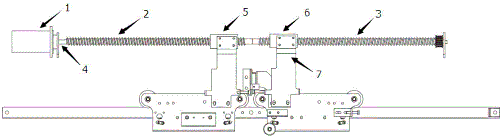 一种螺杆式传动方式的双开电梯轿门结构的制作方法