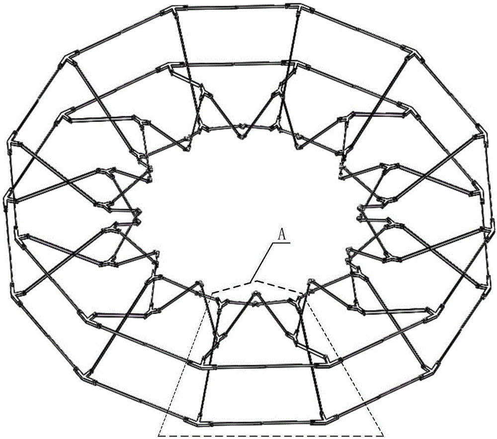 基于锥形剪叉机构单元的周边桁架可展开天线机构的制作方法