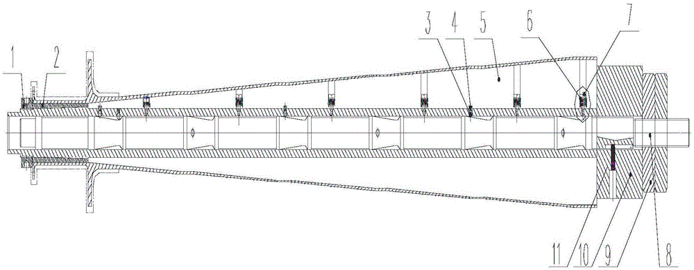 一种内外径非线性变化薄壁长管件车削加工装夹结构的制作方法