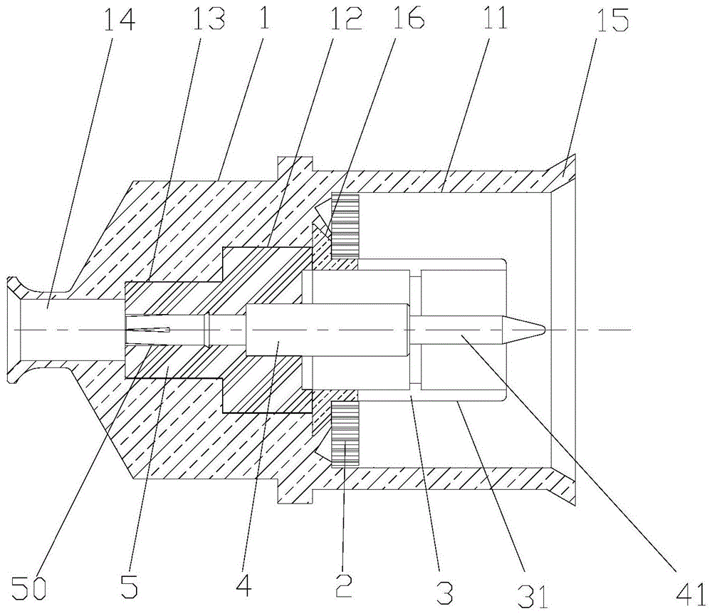 快插式N型公头连接器结构的制作方法