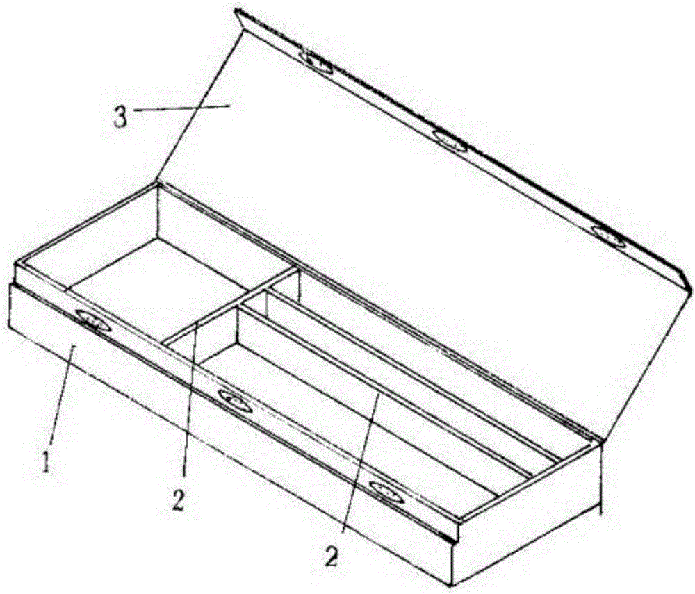 一种可分类收放不同文具的文具盒的制作方法