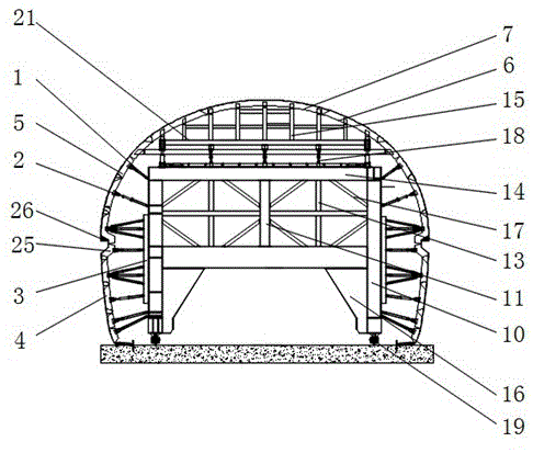 一种用于大断面地铁车站隧道的二衬台车的制作方法
