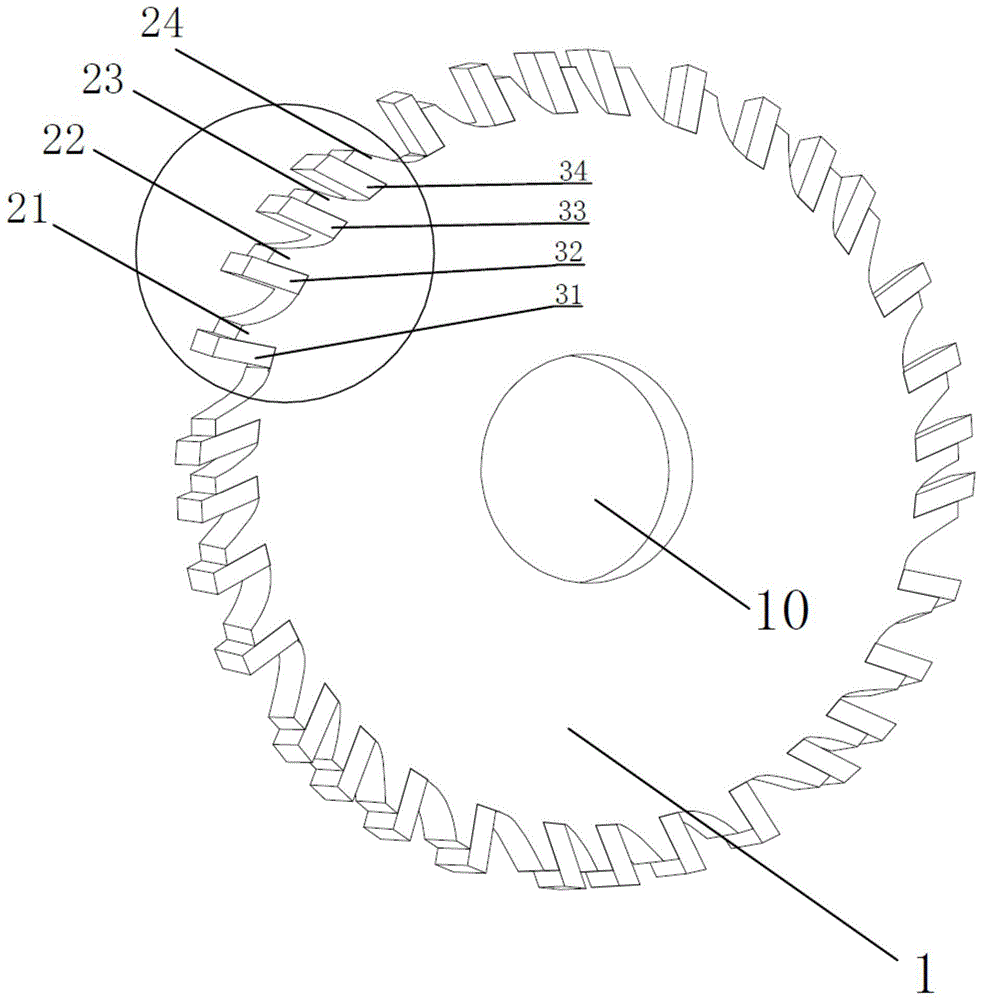 一种螺旋陶瓷刀齿结构的制作方法