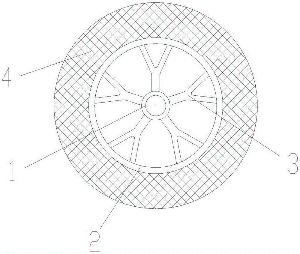 一种具有中空结构的pu轮的制作方法