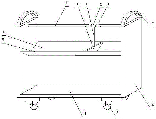 一种图书管理用书籍搬运车的制作方法