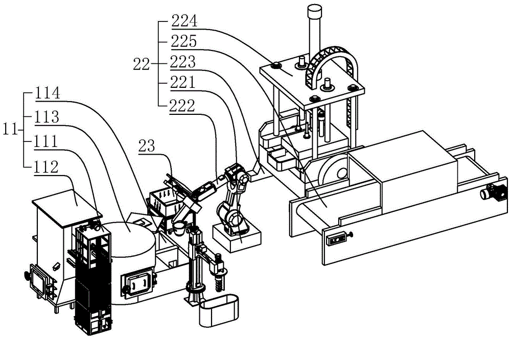 中冷器气室的半自动化铸造生产线的制作方法