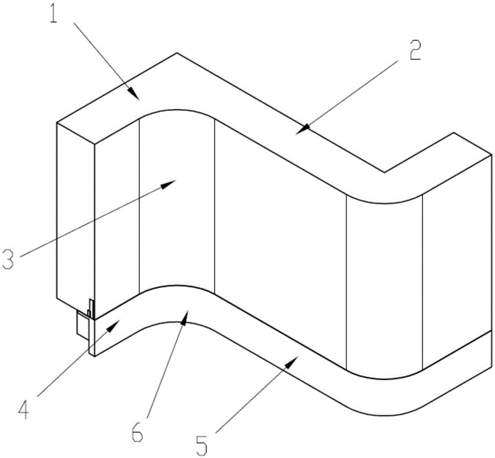 一种具有弧形地脚线的橱柜的制作方法