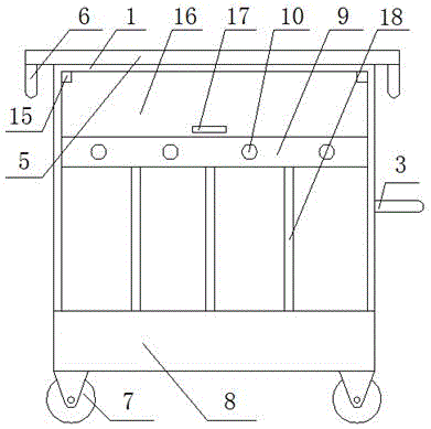 一种体育馆搁物架的制作方法