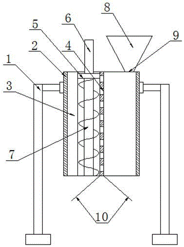 一种管道式螺旋结构除磁性金属装置的制作方法