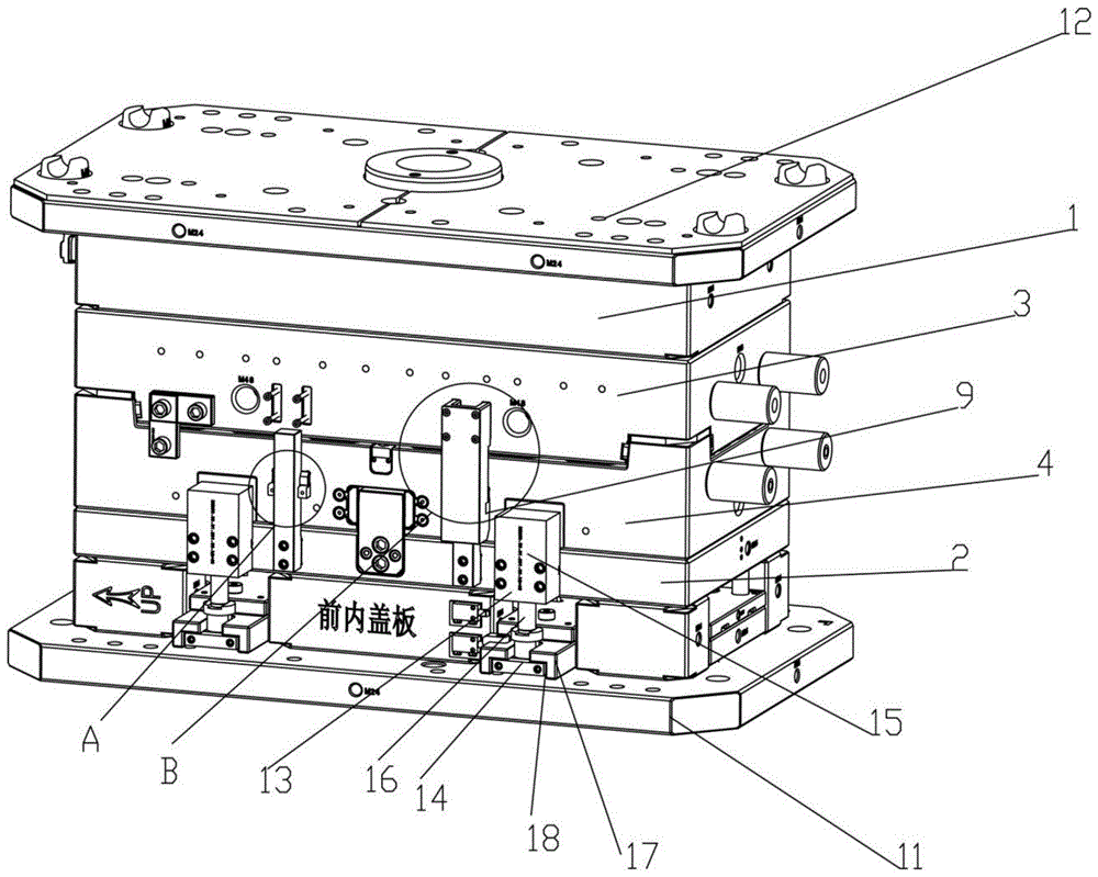 一种汽车天窗前内盖板模具的制作方法