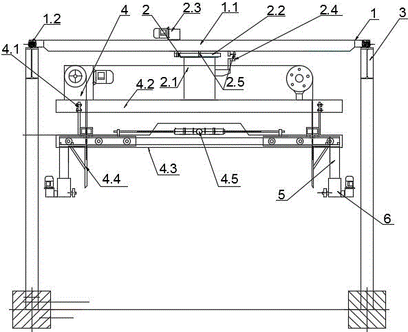 上行式自动旋转双块式轨枕模具翻转机的制作方法