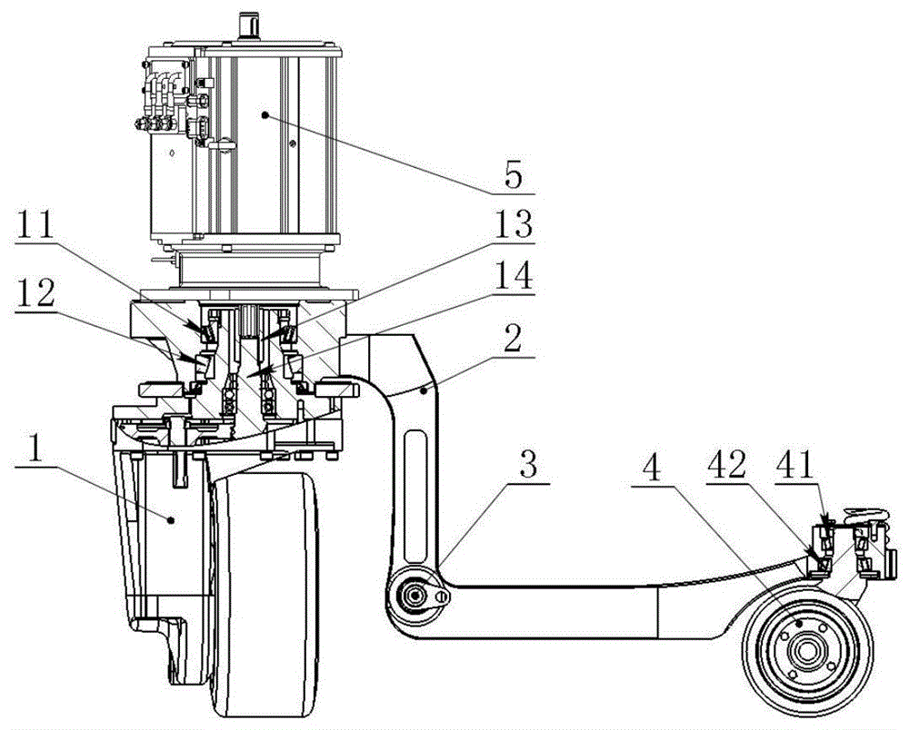 一种带有Z型转向连接板的叉车驱动装置的制作方法