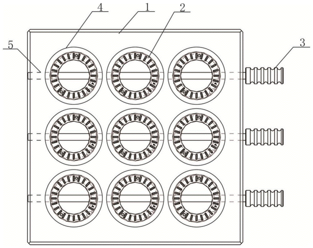 一种阵列式圆形零件夹具的制作方法