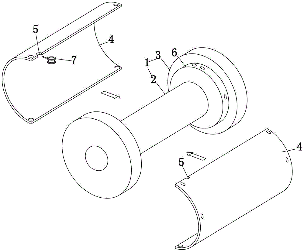 卷扬机用内置双筒体卷筒的制作方法