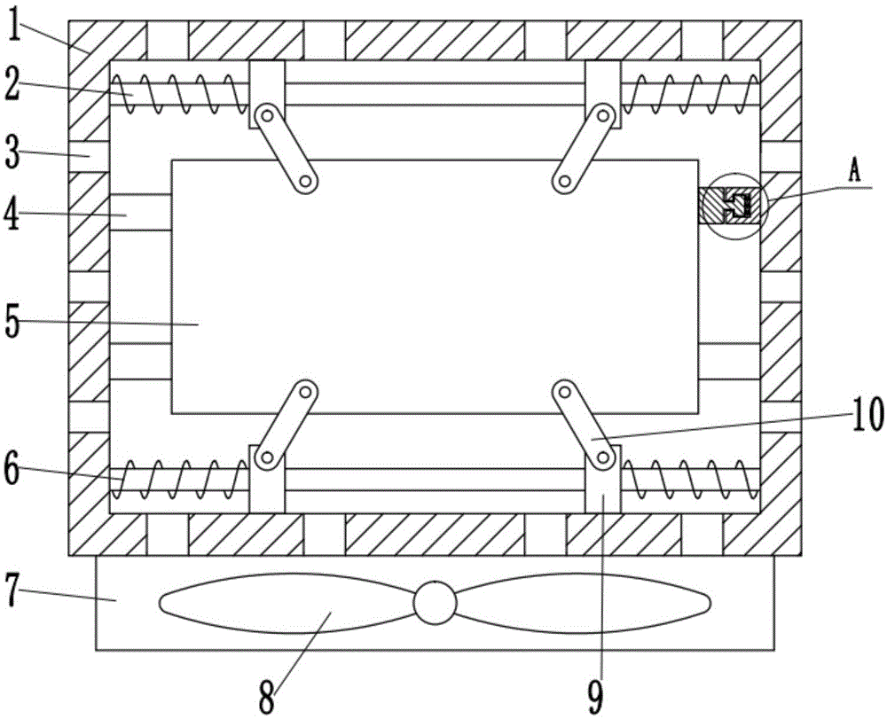 台式机电源箱减震固定装置的制作方法