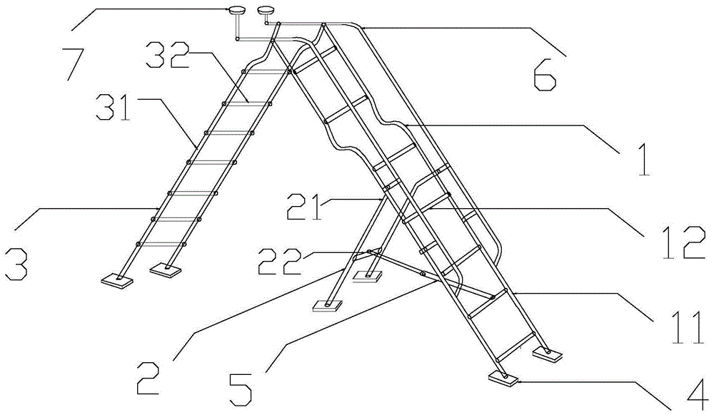 钛合金航空步梯的制作方法