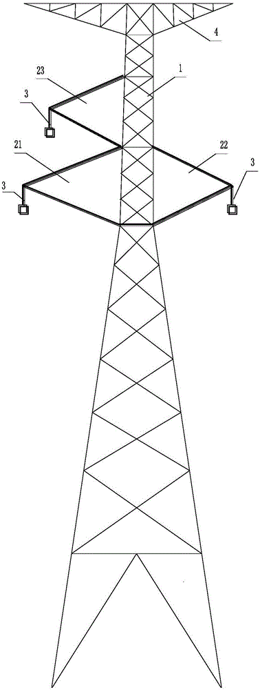 500kV复合材料横担单回路直线塔的制作方法