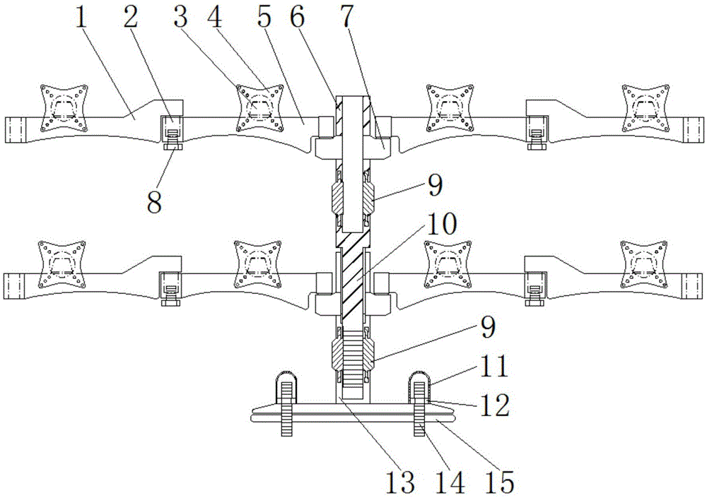 一种计算机显示组合式支架的制作方法