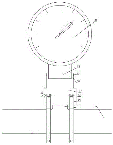 燃气管道压力表装置的制作方法