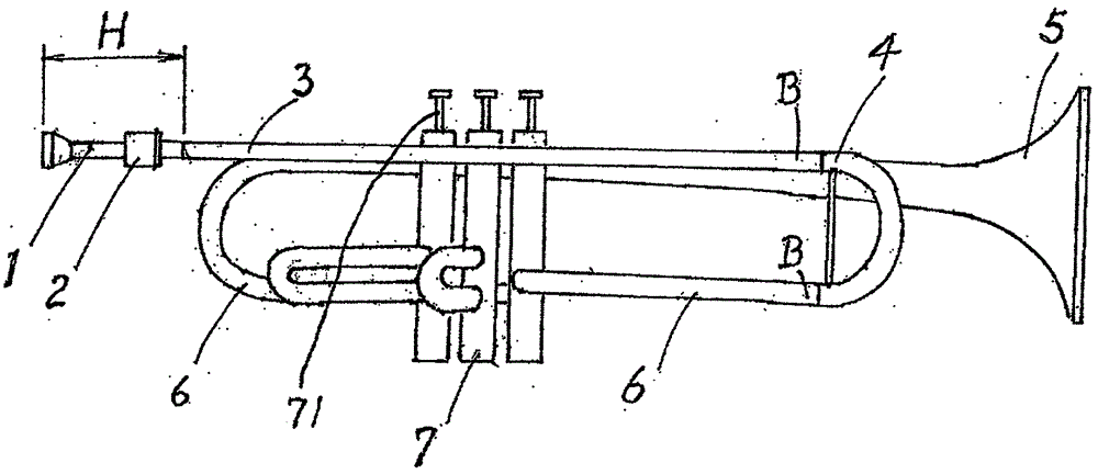 一种可调节号身长度的练习用小号的制作方法