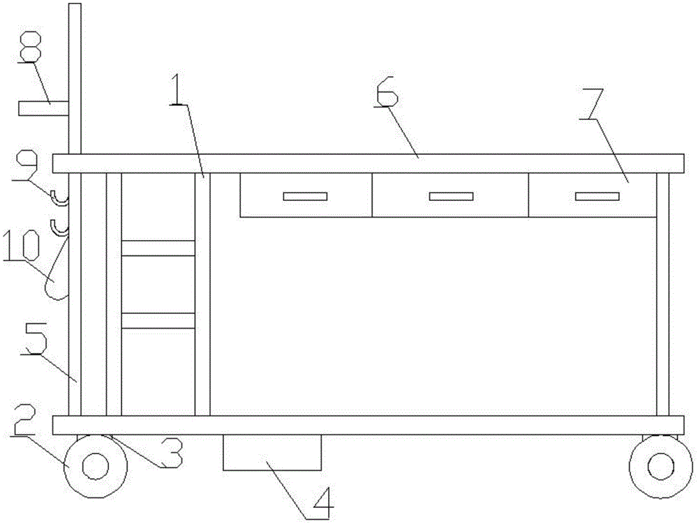 变电站多功能电动工具车的制作方法