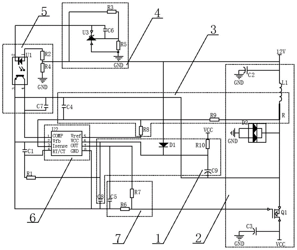 一种输出稳定的12V120W电动车直流转换器电路的制作方法