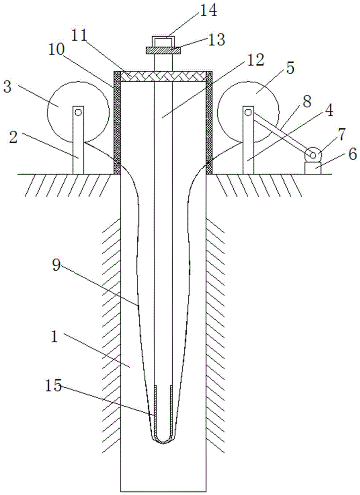 地源热泵管下管牵引装置的制作方法