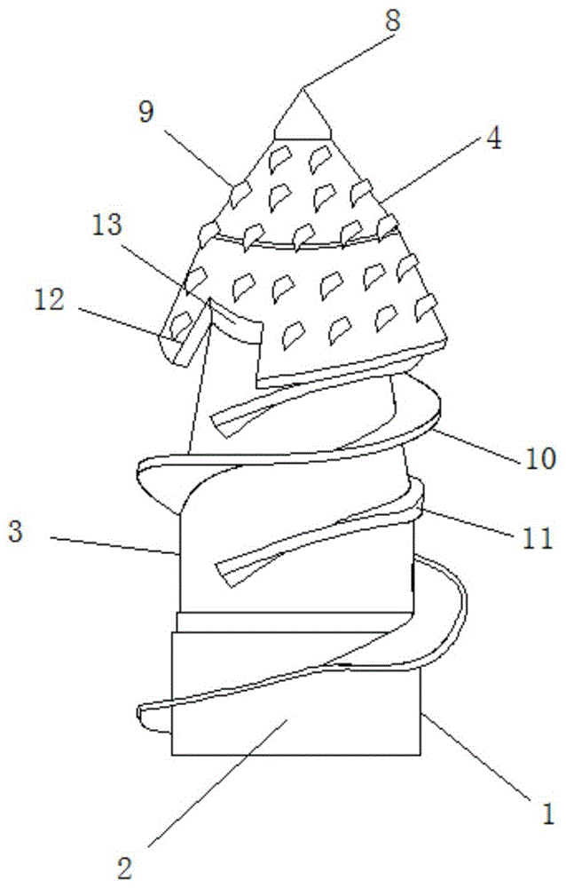 一种岩土层的打桩成孔钻头的制作方法