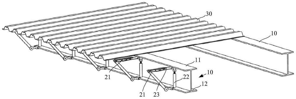 型钢上的悬挑板用的支撑装置及其施工方法与流程
