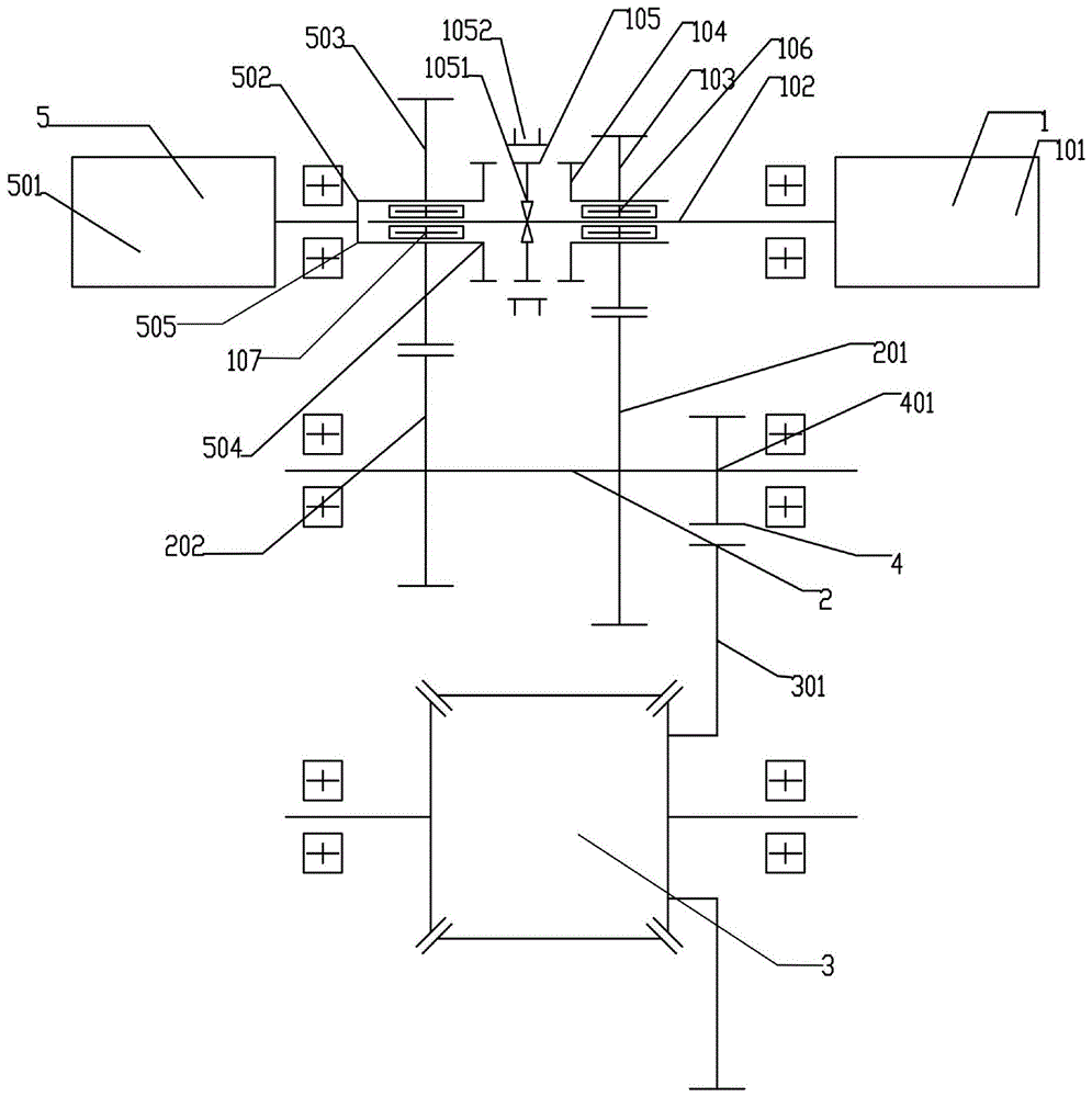 一种同轴式双电机换档动力不中断的二档变速器的制作方法