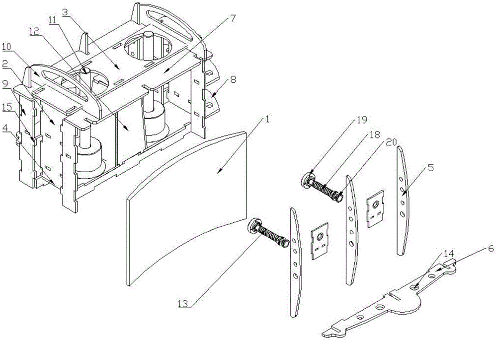 砌块成型机用井壁砌块装配式模具的制作方法