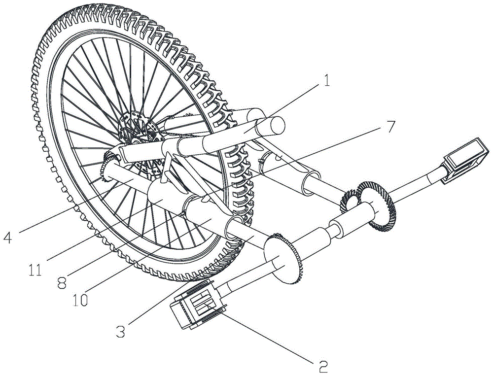 新型自行车的齿轮转动结构的制作方法