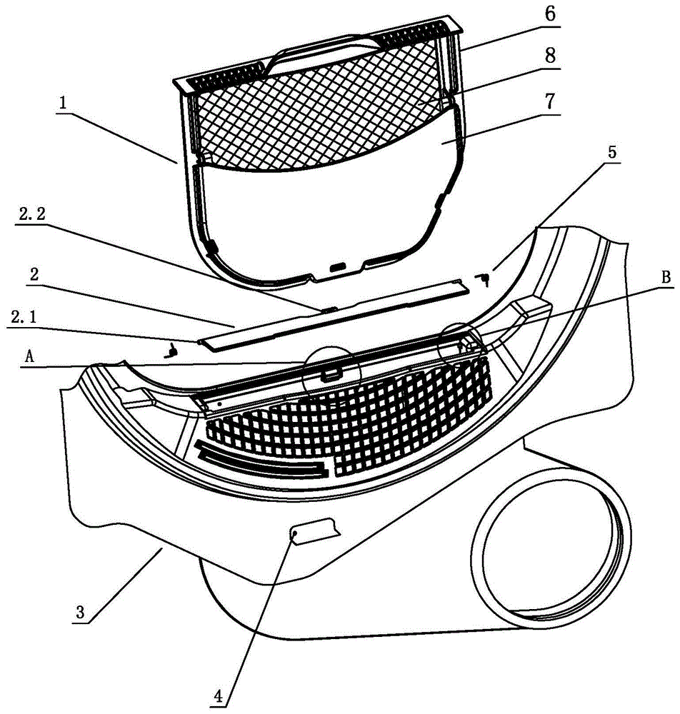干衣机的滤网装配结构的制作方法