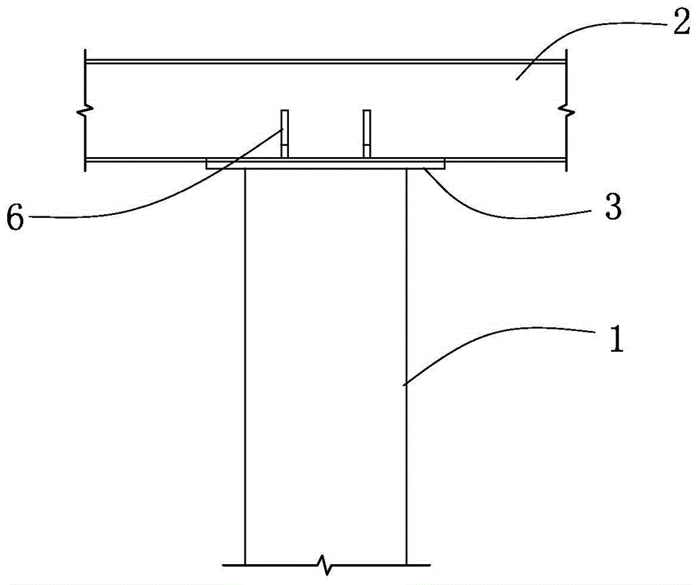一种钢管桩顶部与工字钢横梁的法兰式连接结构的制作方法