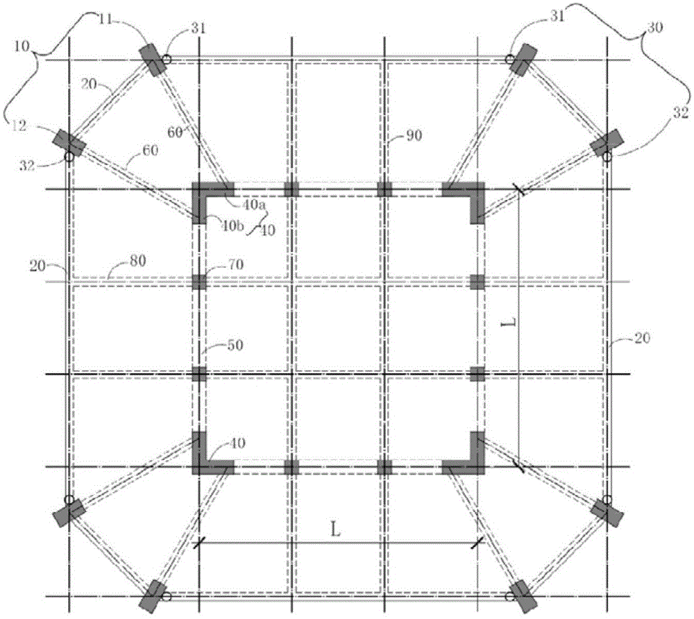 一种具有斜撑的强外框超高层建筑结构的制作方法