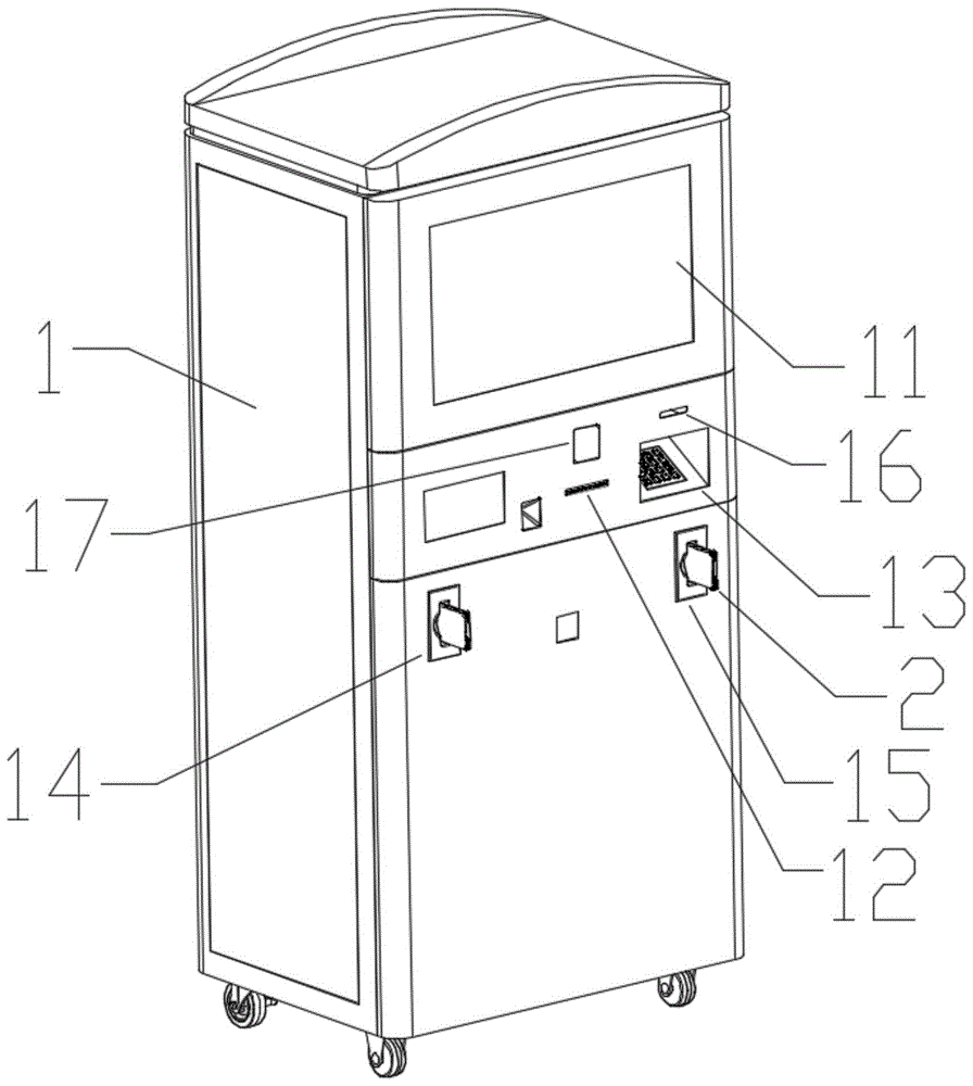 一种导游机自动发放终端机柜的制作方法