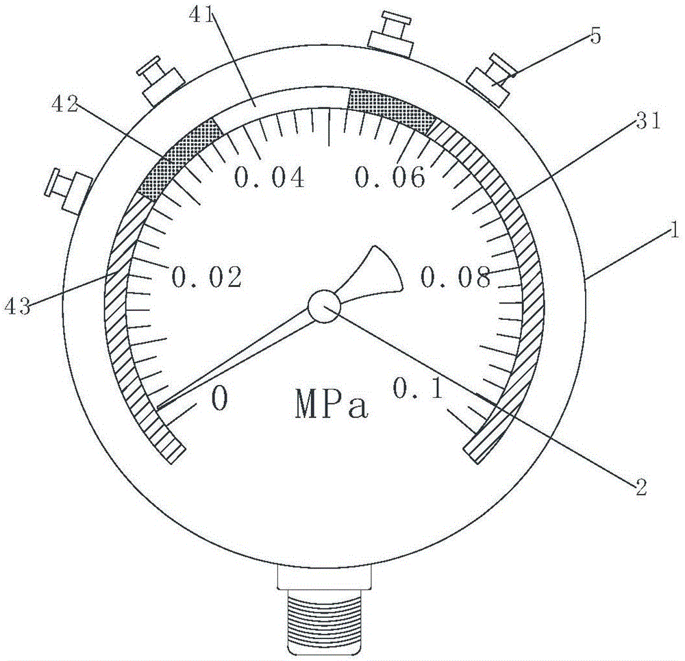 可调节指示区间压力表的制作方法