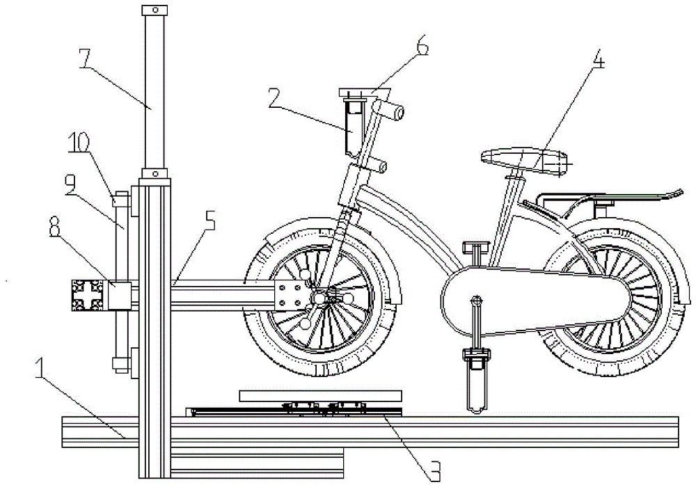 一种自行车制动力测试装置的制作方法