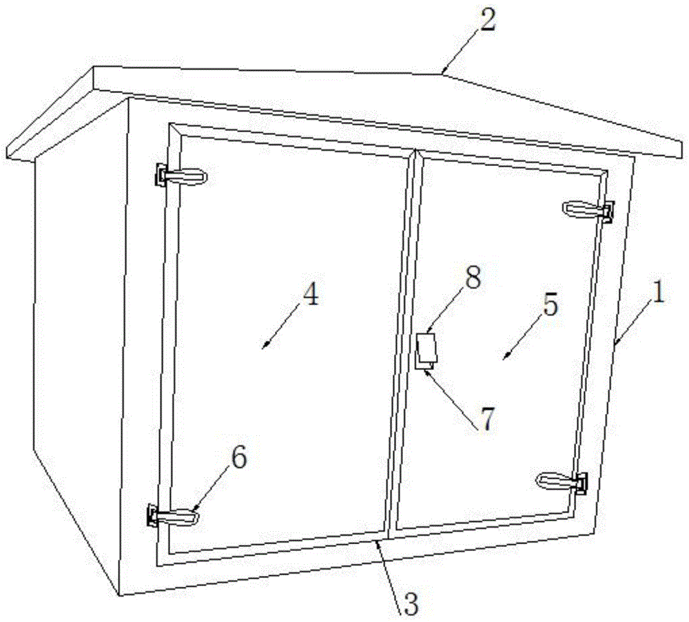 高低压预装式箱式变电站改进型铰链外门的制作方法