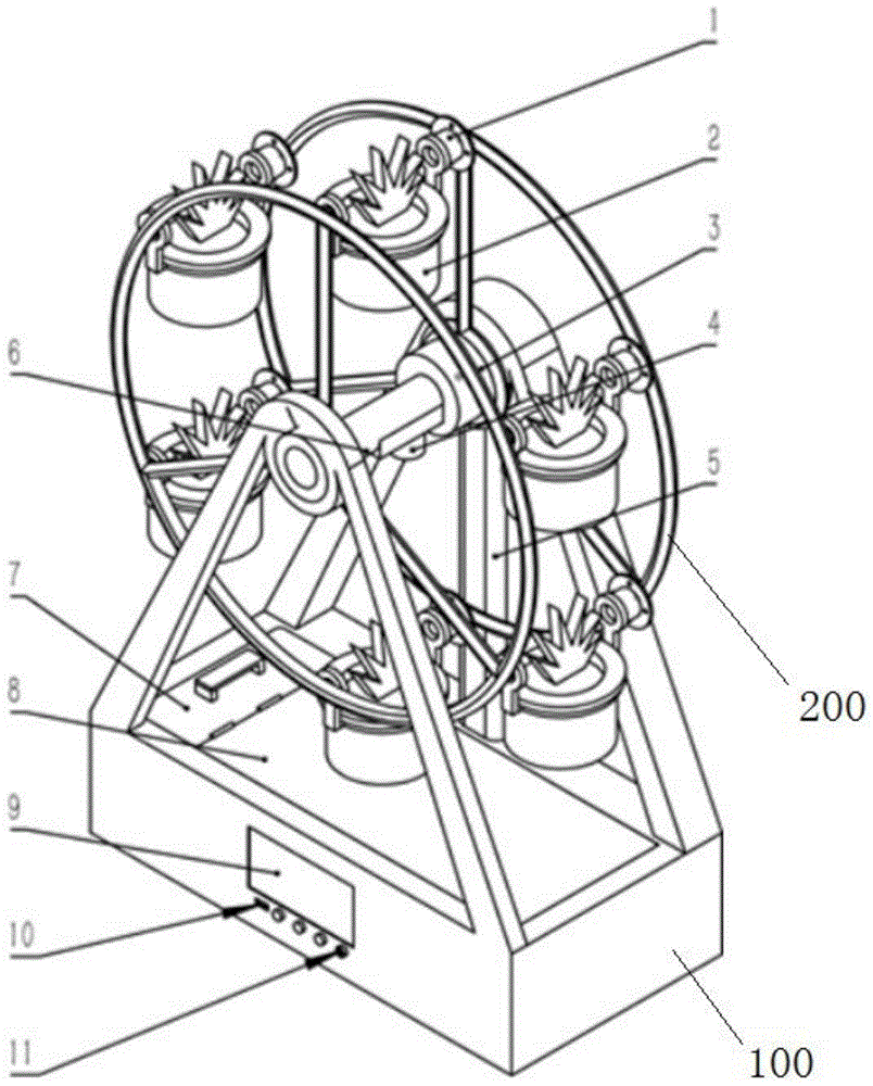 一种基于电刷滑环结构的智能摩天轮盆栽机器人的制作方法