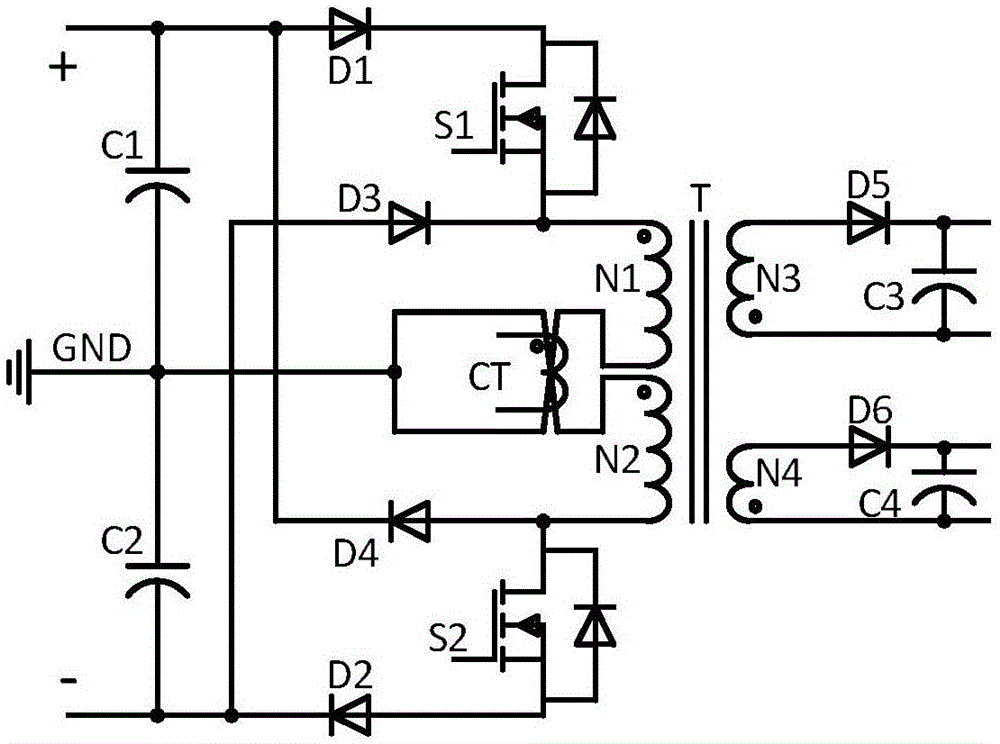 用于半桥类功率变换器母线电容均压与辅助供电的电路的制作方法