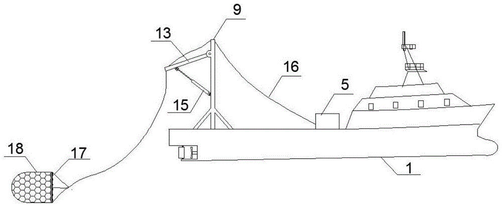 一种远洋敷网捕鱼船的制作方法