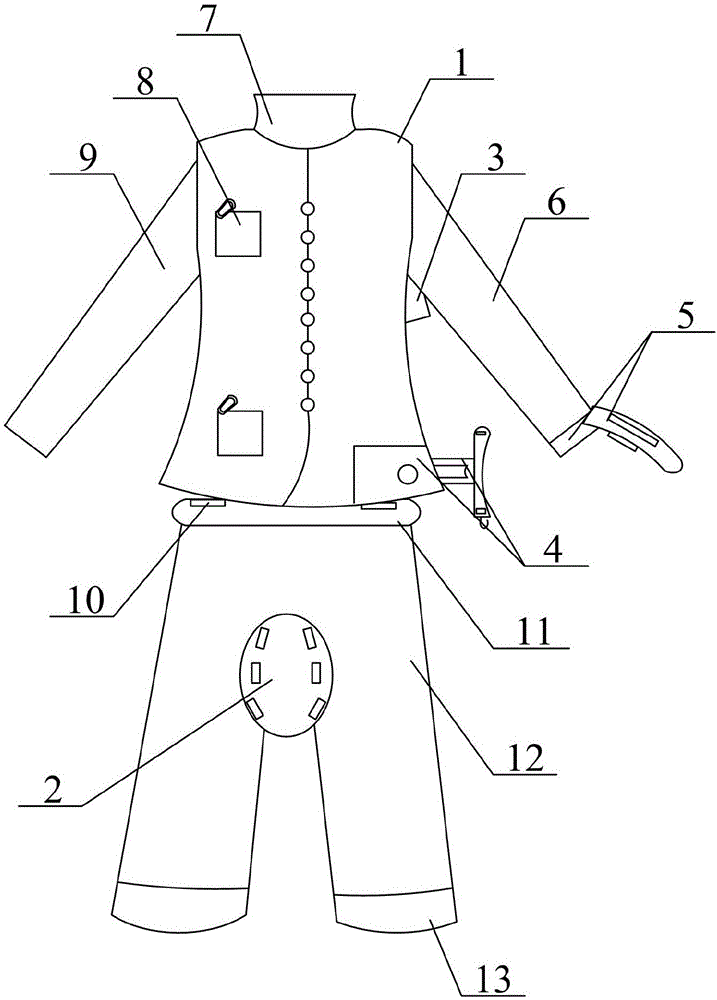 一种新型多功能的护理病服的制作方法