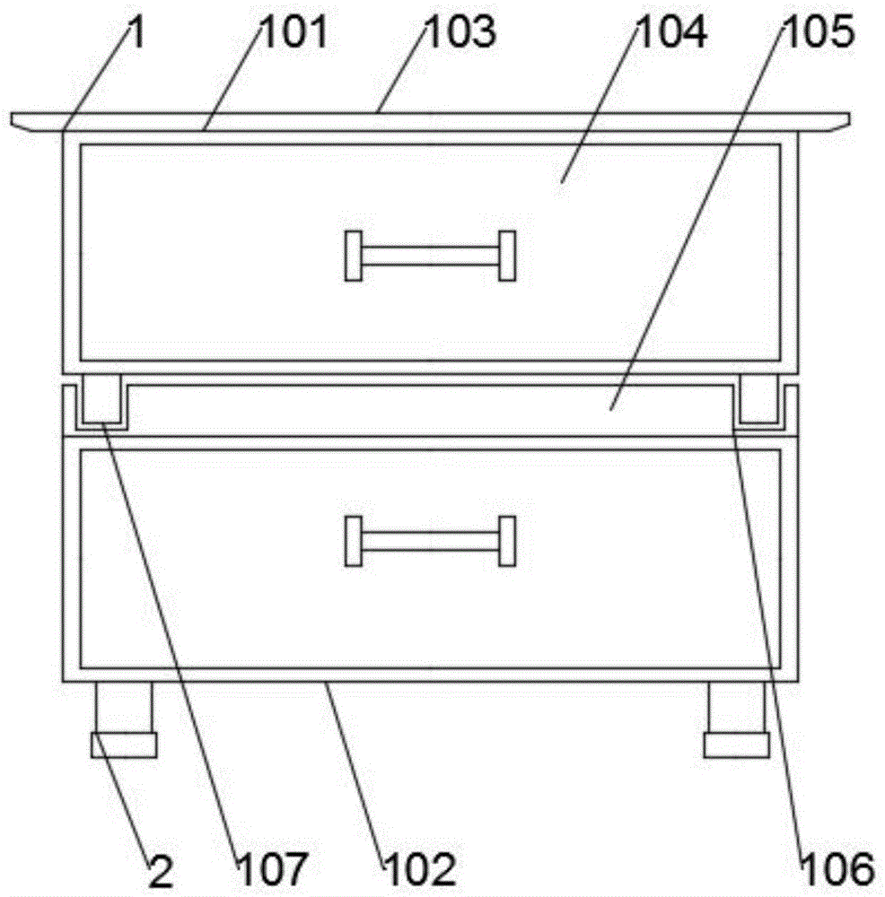 一种便于空间调节的组装式床头柜的制作方法