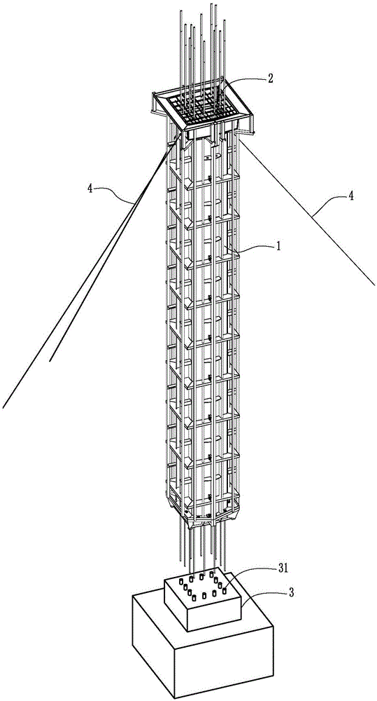 大钢模现浇柱施工方法与流程