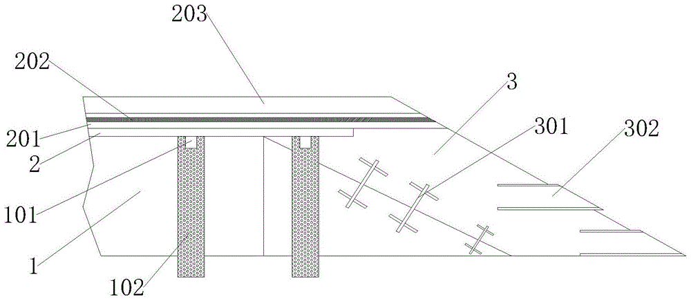 一种高速公路改扩建工程结合部处治结构的制作方法