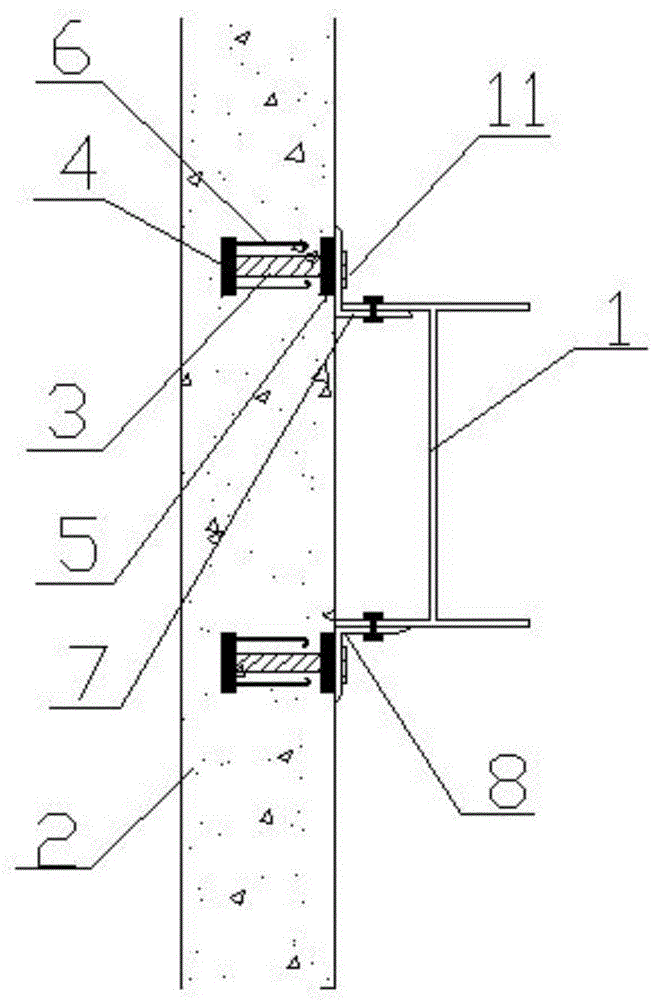 一种装配式建筑围护外墙与工字钢梁的连接结构的制作方法