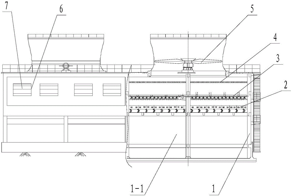 一种逆流抽风式冷却塔的制作方法