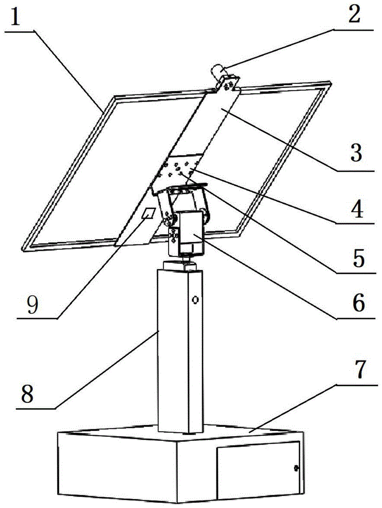 一种辅助太阳能板自动定位太阳位置与共享装置的制作方法