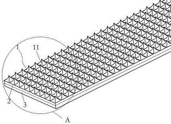 一种具有类锥状聚光结构的光伏反射膜的制作方法